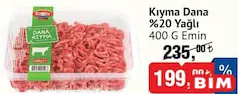 EMİN KIYMA DANA %20 YAĞLI 400 G